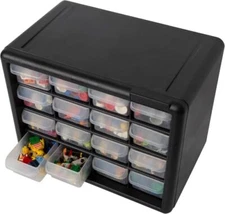Drawer Storage Organizer with 16 Drawers for Small Parts Tools Screws Crafts