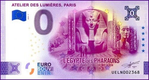 UELN / ATELIER DES LUMIERES, PARIS / BILLET SOUVENIR 0 € / 0 € BANKNOTE 2024-7 - Foto 1 di 1