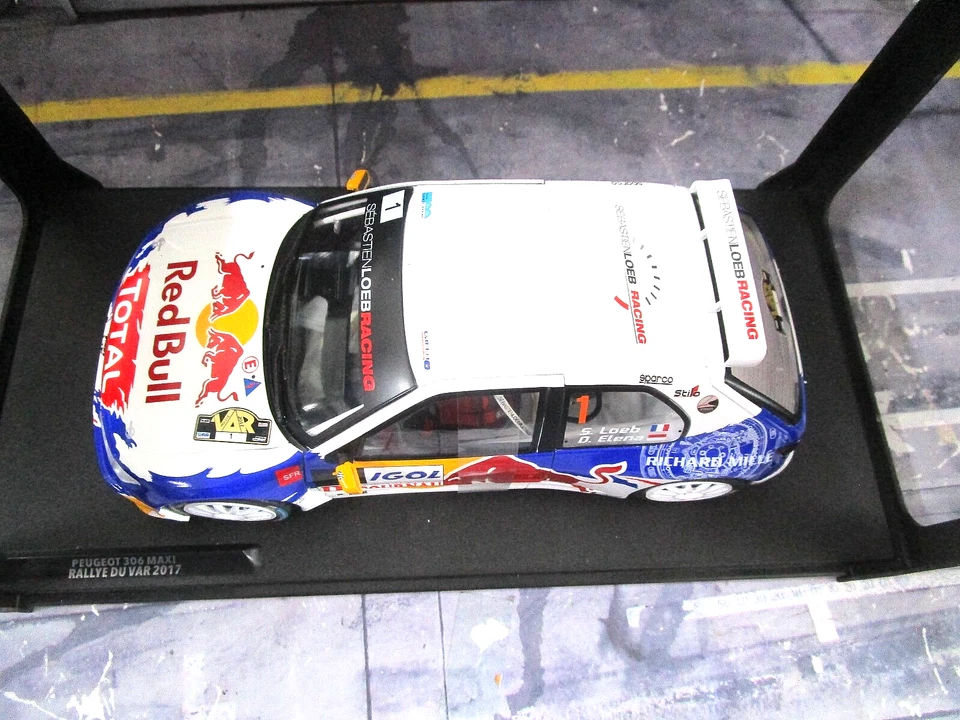 PEUGEOT 306 Maxi Kitcar Rallye Mdu Var 2017 #1 Loeb Red Bull Solido RAR 1:18 - Bild 4 von 4