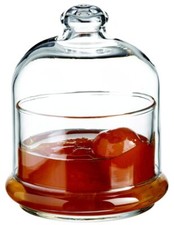 Scatola in vetro trasparente con cupola 22 CL, porta marmellata, bonbon, conf...