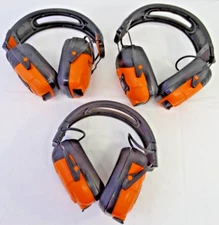 ISOTUNES Over Ear Rechargeable Industrial Use Headphones, Lot of 3, PARTS/REPAIR