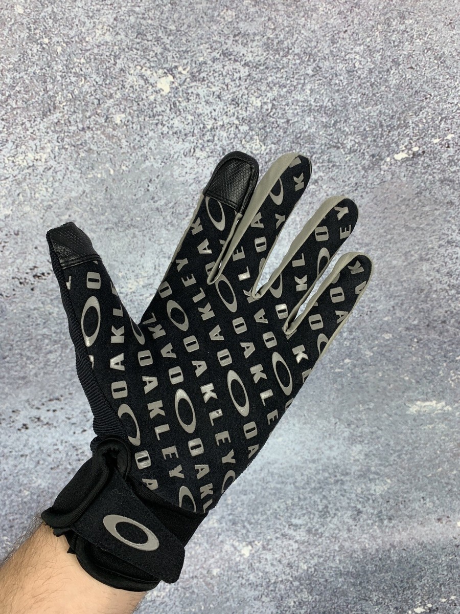 OAKLEY VINTAGE 90's MONOGRAM FLEECE BLACK GLOVES SIZE XL | eBay