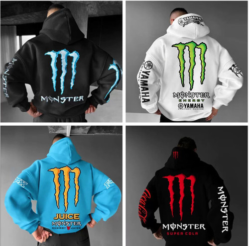 LO ÚLTIMO Para hombres Moda Monster Energy Suéter Traje de Sudadera Negro Diseño Multicolor - Imagen 1 de 31