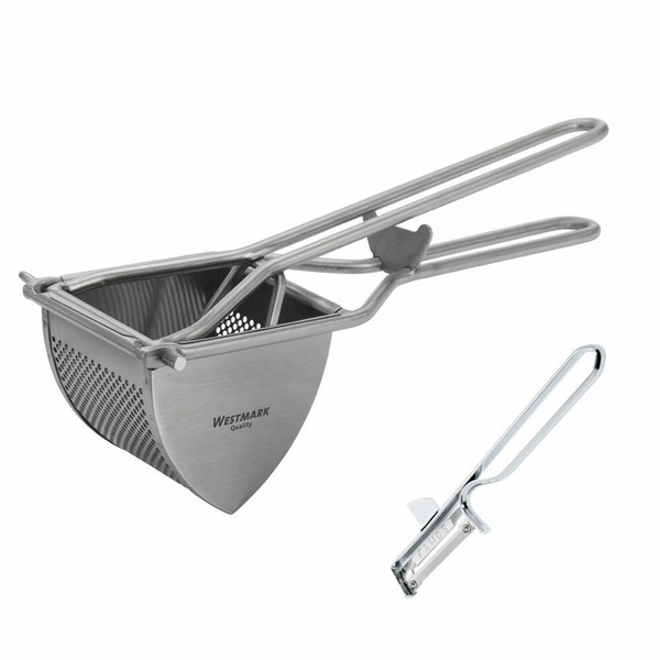 Westmark Kartoffelpresse Und SparschäLer, 2Tlg. Set, Rostfreier Edelstahl/Stahl-image