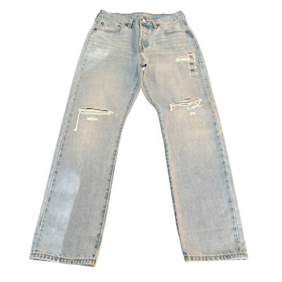 Levi's 501 Original Distressed Light Blue Jeans Button Fly, Size 29 x 30 NWOT