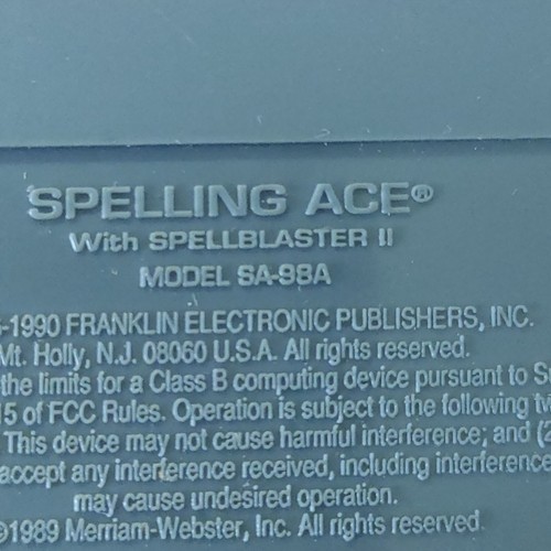 Vintage 1989 Franklin Computer Wordmaster Deluxe and Spelling Ace - Bild 6 von 6