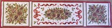 Pine Cone Christmas Table Runner 13x54 Handmade and Quilted Cotton Fabric