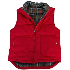 Adult Red Marty Back to the Future Puffer Vest Jacket Mens Halloween Costume