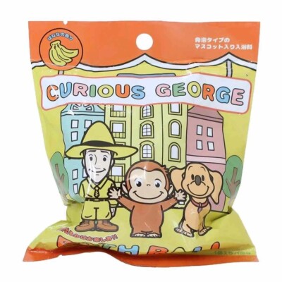Curious George Banana Scented Bath Ball with 1 Inch Figure 4 Types (1 Random)