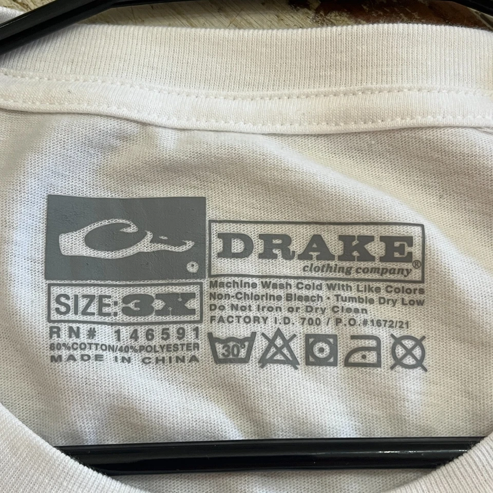 Drake Waterfowl 3X T Shirt LSU Short Sleeve Cotton Poly Blend - Image 2 of 4