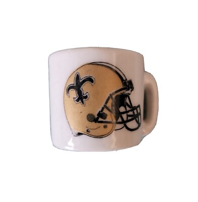 Vintage NFL Mini Coffee Cup Mug New Orleans saints 1.25" Collectible ...