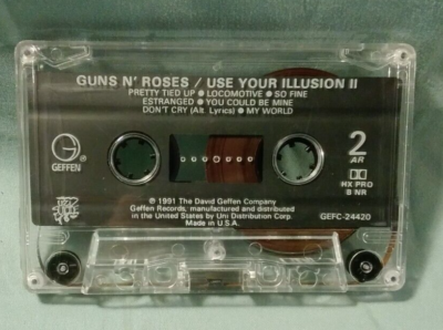 GUNS N' ROSES - Use Your Illusion II - Cassette Tape, 1991 GEFFEN