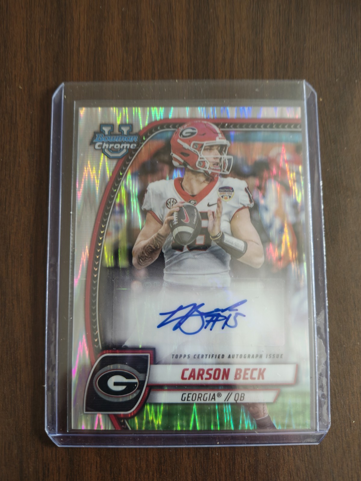 2024 Bowman University Chrome  Prospect Autographs Carson Beck #PA-CBE
