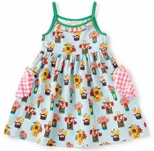Matilda Jane Brilliant Daydream Tank Dress Pocket Full Flowers Sunflower Girls 4