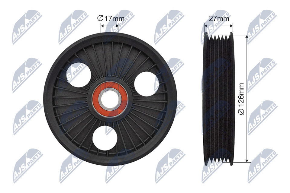 N.T.Y. RNK-CT-049.NTY Tensioner Pulley, V-ribbed belt for CITROËN,PEUGEOT