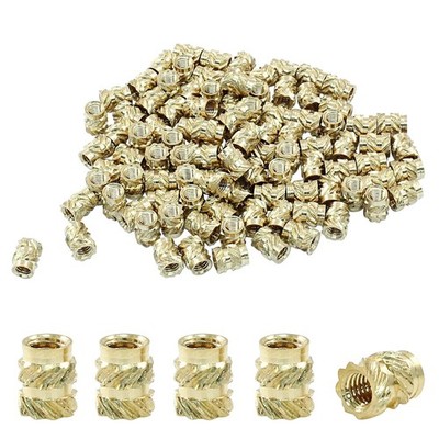100 Pcs M3 Threaded Inserts, M3x5.7x4.6 Heat Set Insert for 3D Printing, Brass M