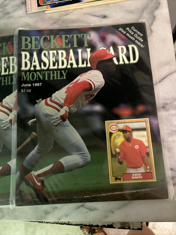 (4) Beckett Baseball Card Monthly June 1987 Eric Davis Cincinnati Reds VintageVG