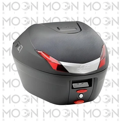 Kappa K34N Top Case Monolock 34L Noir Catadioptres Rouges Moto Scooter Universel - Photo 1/4