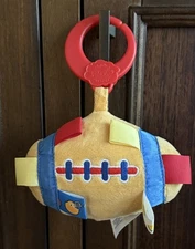 Taggies Brown Tan Football W/ Tags Rattle Plush 6” Stuffed Sports Toy Attaches