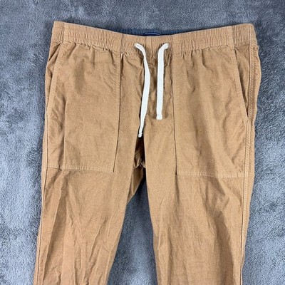 Vineyard Vines Pants Mens Large Corduroy Jetty Tan Drawstring Casual Stretch