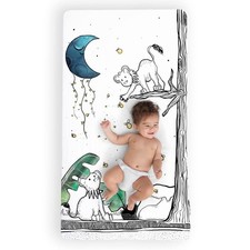 - Fitted Crib , Super Soft Breathable 100 Cotton Baby Crib for Standard Crib...