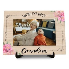 Grandma Pictures Frame, World's Best Grandma Photo Frame with Stand, Grandma ...