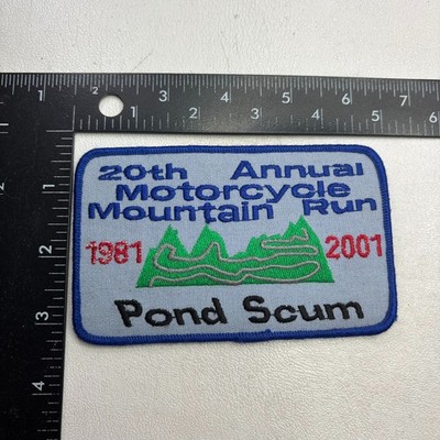 Vtg 20TH ANN. MOTORCYCLE RUN 1981-2001 POND SCUM Biker Patch 061K