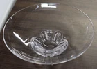 Steuben Art Glass Signed Clear Crystal Pedestal Low Bowl 13"  SUPER CLEAN