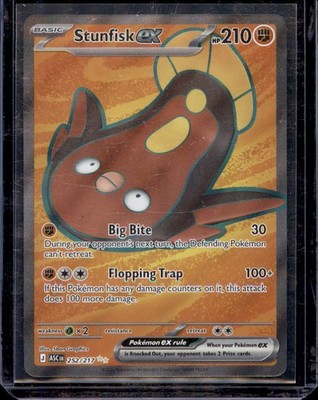 Stunfisk ex 252/217 Ultra Rare Ascended Heroes Pokemon Near Mint
