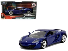 McLaren MP4 12C Diecast One Thirty Second Blue Metallic Furious Seven Jada