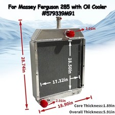Radiator #579339m91 With Oil Cooler For Massey Ferguson 285 All Aluminum Tractor