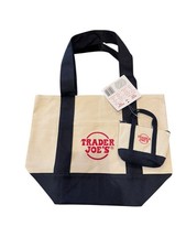 Trader Joe's 2025 Navy Limited Edition Tote Bag Set Mini Micro NWT