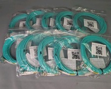 LC-LC UPC Fiber Optic Patch Cable 10M Lot Of 10 Duplex MM DX OM4-150
