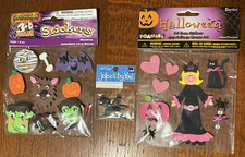 Set of 3 Halloween Foam  3D Stickers - New In Package