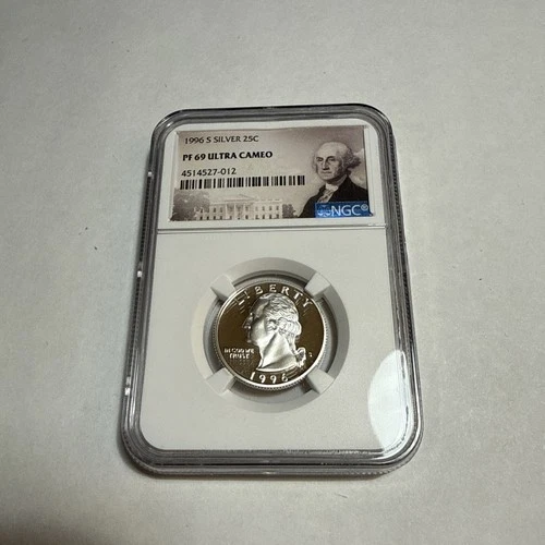 1996-S Silver Washington Quarter 25c NGC PF69 Ultra Cameo