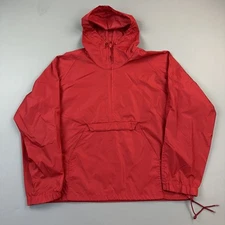 Vintage Woolrich Jacket Mens Medium Red 1/2 Zip Anorak Hiking Gorpcore 90s
