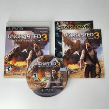 Uncharted 3: Drake's Deception  - PS3 - NICE DISC! CIB - W/ Manual - Fast Ship!