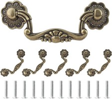 6 Pcs 3 Inc Bail Handle Drop Pulls Vintage Drop Bail Drawer Pulls Antique Bronze