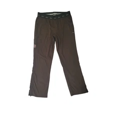 Koi Lite Women's Size L Scrub Pants Brown Mechanical Stretch Comfort