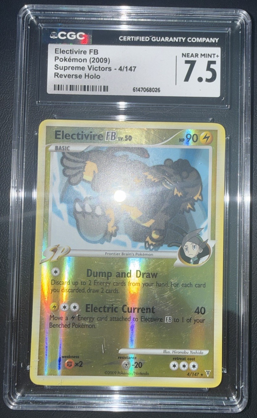 Pokemon 2009 Supreme Victors Electivire FB 4/147 Reverse Holo CGC 7.5
