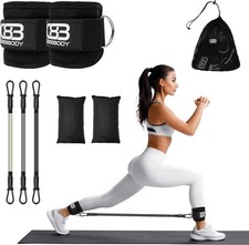 Ankle Resistance Band Set - 3 Resistance Levels for Glute  Leg Workouts