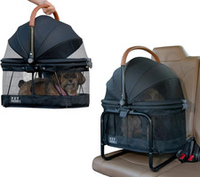 Pet Gear No-Zip View 360 Pet Carrier  Car Seat with Booster Seat Frame for Smal