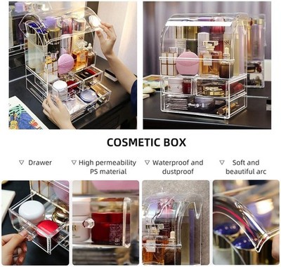 Make-up Organizer Aufbewahrung mit Schubladen zur Auktion Acryl klar XL Größe