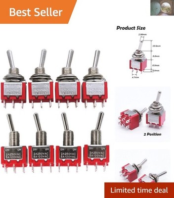 Performance-Driven 6 Pin Mini Toggle Switch - ON/ON, 5A Rated for Panel Mounting