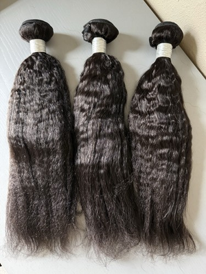 #ad #ad 100% Virgin Human Hair kinky straight Extensions 3 Bundle deal 16”16”16 $75.50