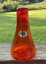 Blenko Glass Beaker Vase - Tangerine 1223