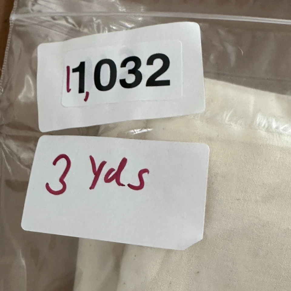 Muslin Fabric Lightweight Unbleached Natural Cotton 3 Yards Material Sewing - Image 4 of 4