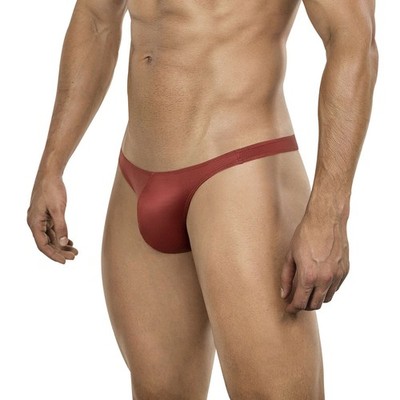Clever Moda Vortex Selene Tanga Herren Pouch Unterwäsche Männer String Satin Ocker