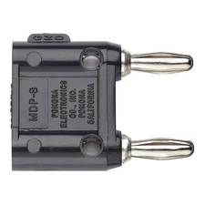 Pomona Electronics Double Banana Plug, Standard Banana Plug, 1 1/2 in, Black