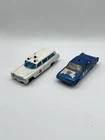 Vintage Matchbox Lesney Pair - Cadillac Ambulance #54 & Ford Fairlane Police #55